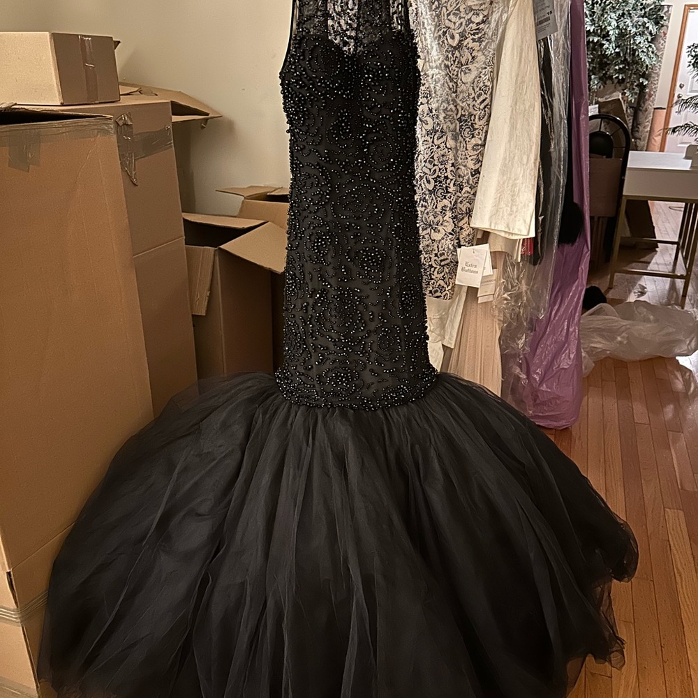 Sherri Hill Black Beaded PROM Dress